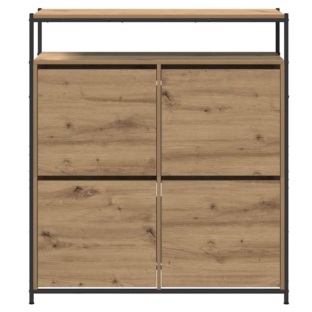 Cipőszekrény 100 x 34 x 112 cm Faanyag Artisan tölgy