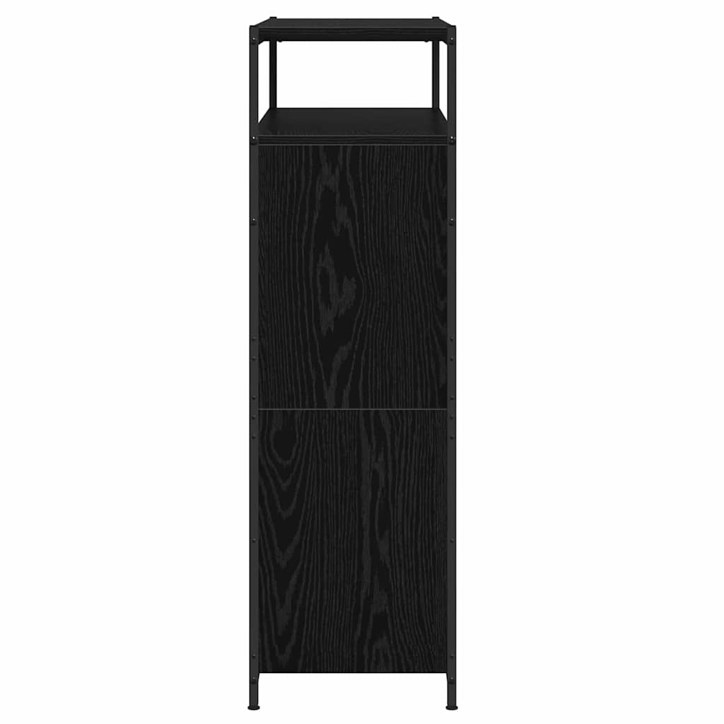 Cipőszekrény polcokkal Fekete tölgy 100 x 34 x 112 cm Faanyag
