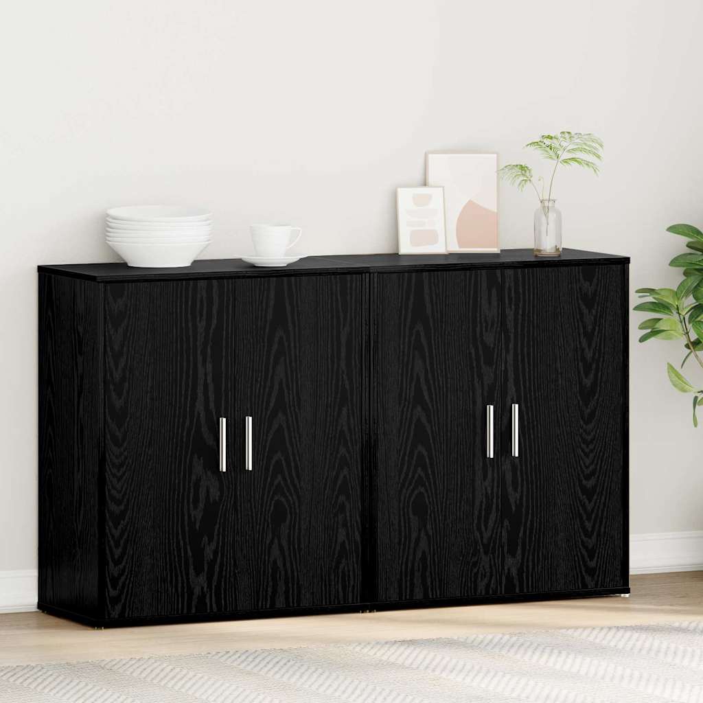 Széf 2 db Fekete tölgy 60 x 31 x 70 cm Szerelt Fa