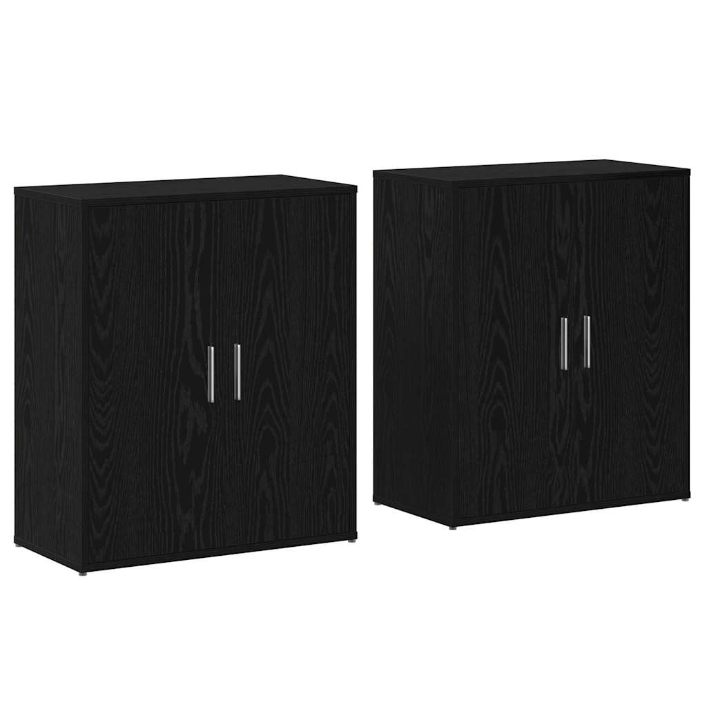 Széf 2 db Fekete tölgy 60 x 31 x 70 cm Szerelt Fa