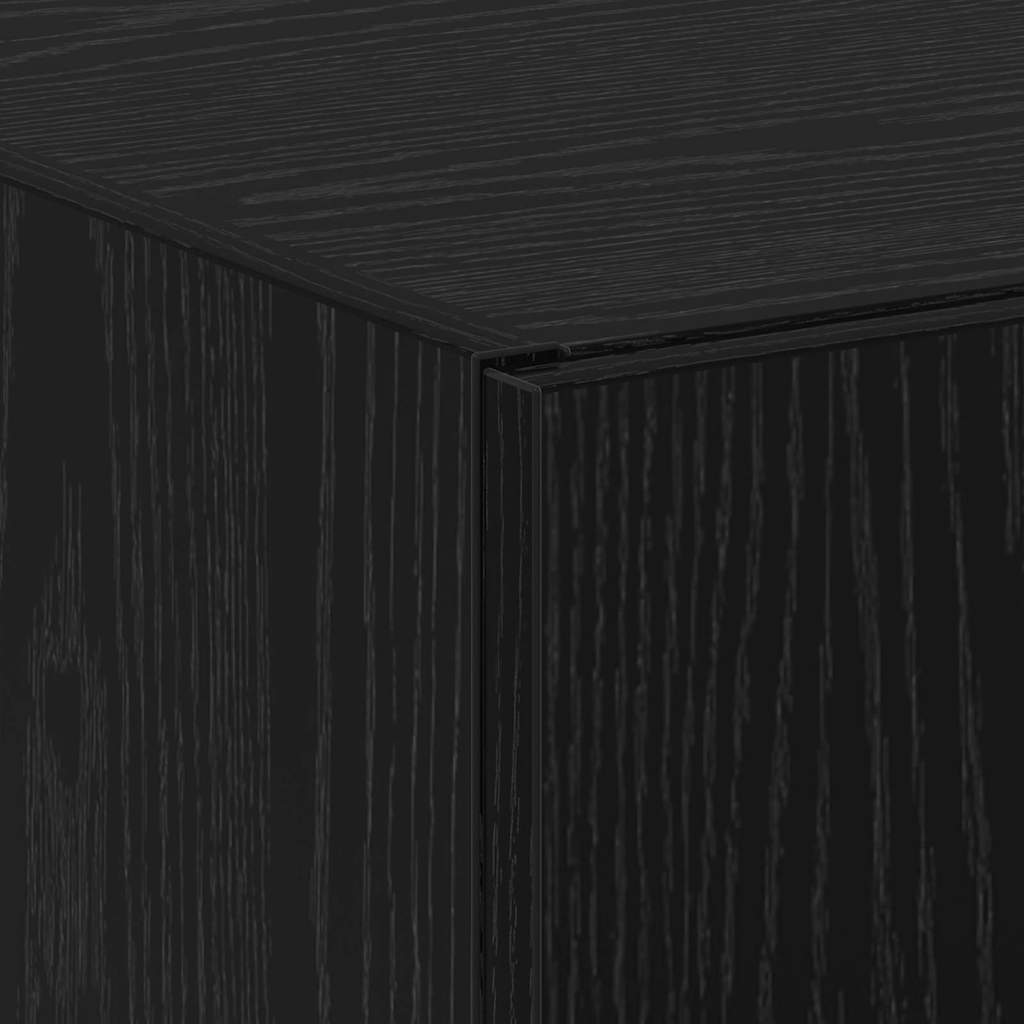 Irodai szekrény Fekete tölgy 60 x 32 x 152,5 cm Faanyag