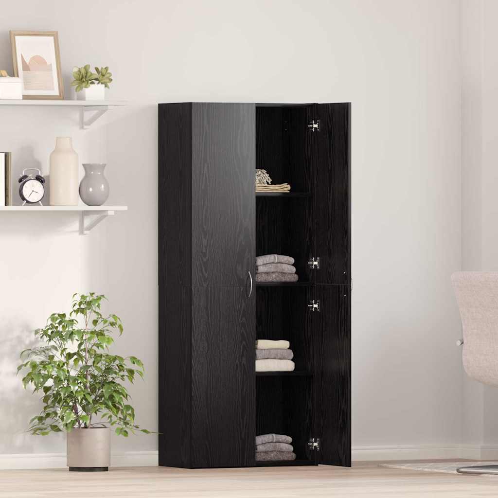 Irodai szekrény Fekete tölgy 60 x 32 x 152,5 cm Faanyag