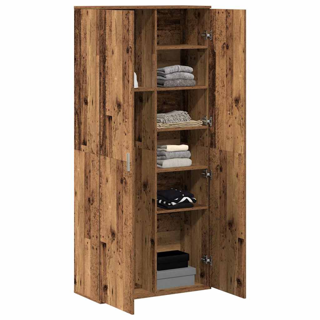 Highboard 80 x 35 x 180 cm Szerelt Fa Öreg fa