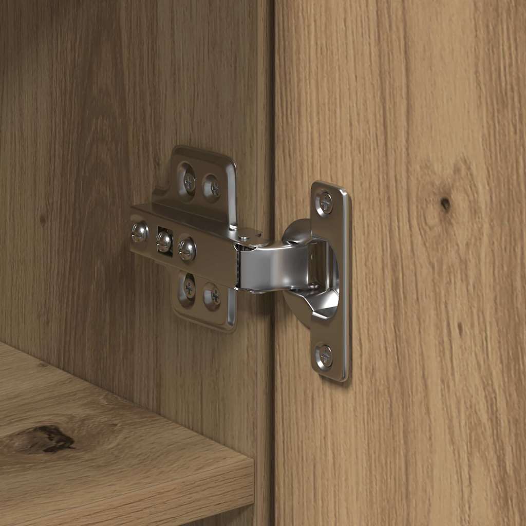 Highboard 80 x 35 x 180 cm Faanyag kézműves tölgy