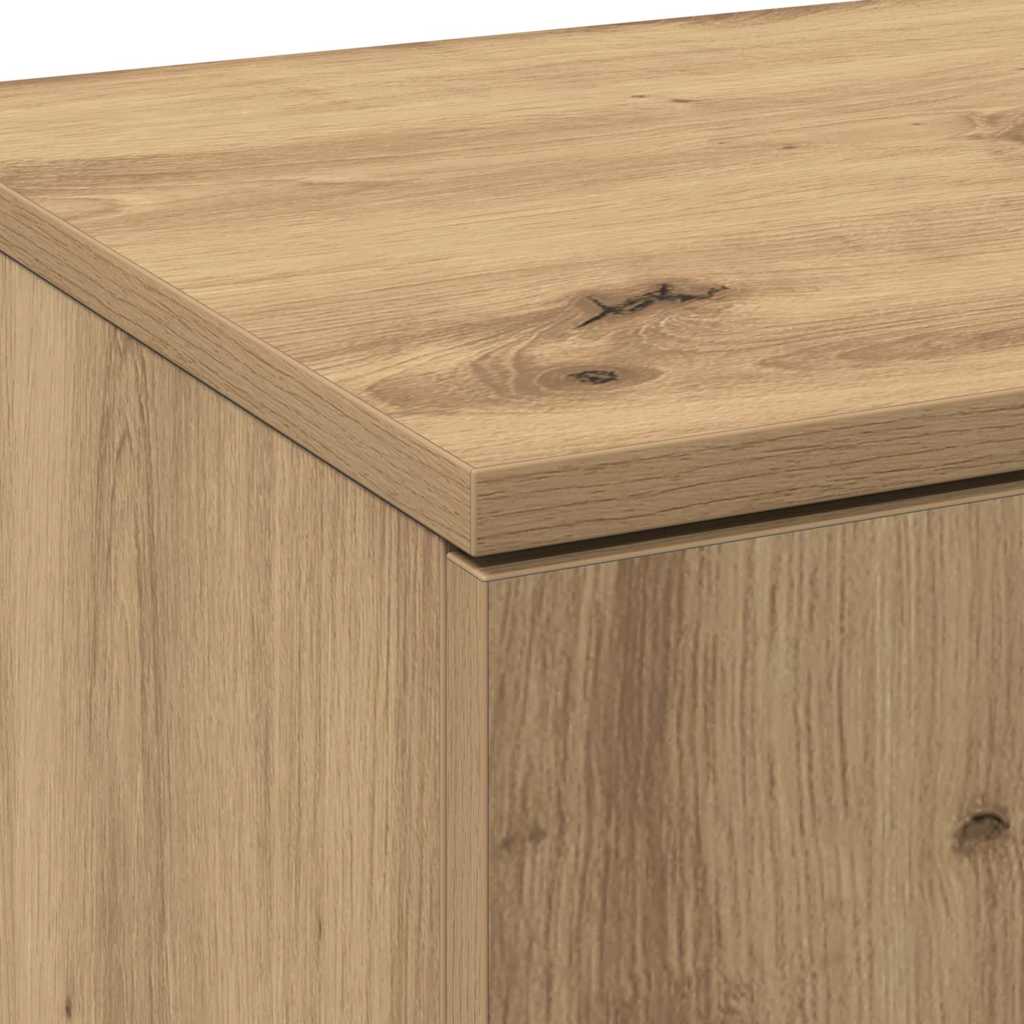 Highboard 80 x 35 x 180 cm Faanyag kézműves tölgy