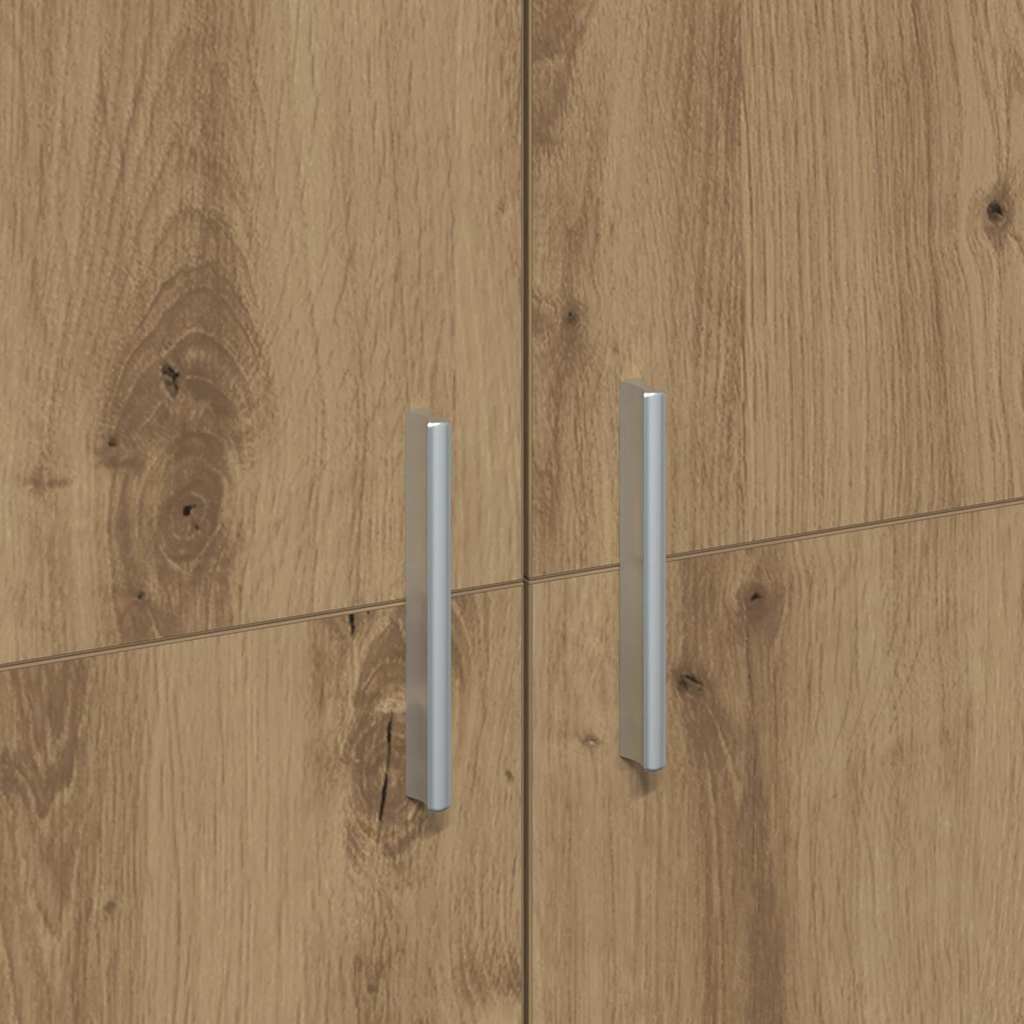 Highboard 80 x 35 x 180 cm Faanyag kézműves tölgy