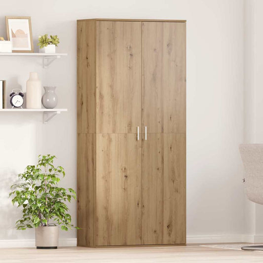 Highboard 80 x 35 x 180 cm Szerelt Fa kézműves tölgy
