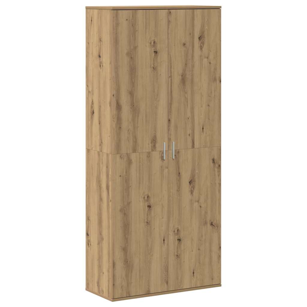 Highboard 80 x 35 x 180 cm Faanyag kézműves tölgy