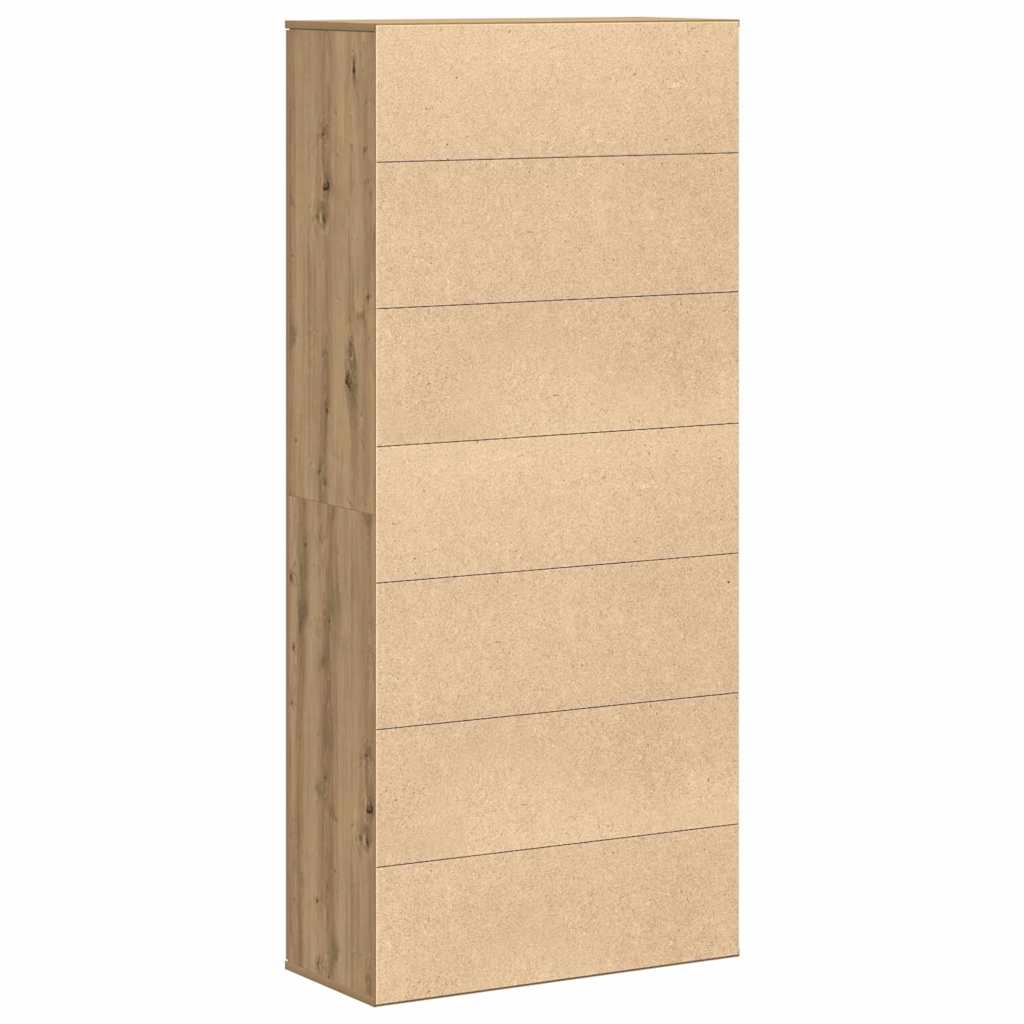 Highboard 80 x 35 x 180 cm Faanyag kézműves tölgy