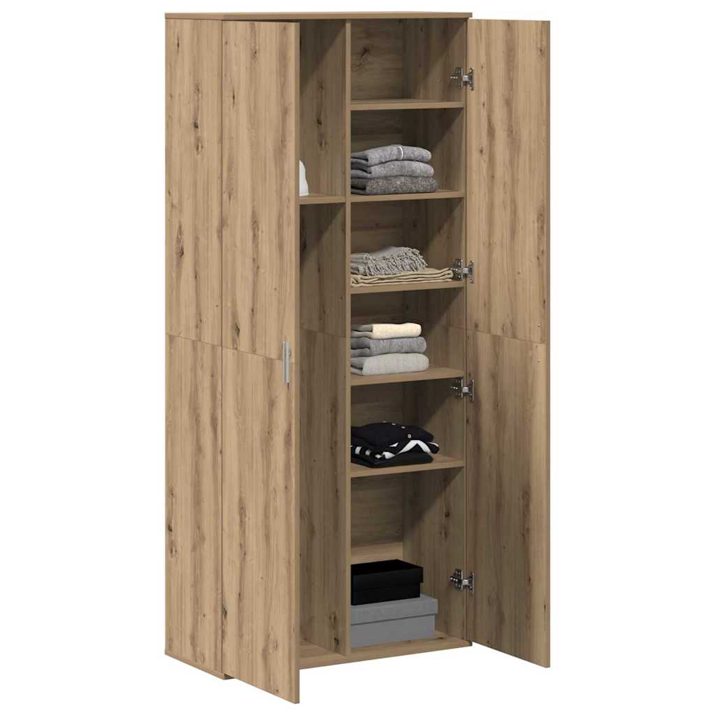 Highboard 80 x 35 x 180 cm Faanyag kézműves tölgy