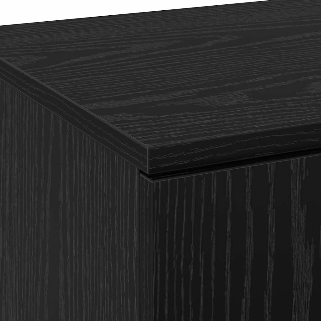 Highboard 80 x 35 x 180 cm Szerelt Fa Musta tammi
