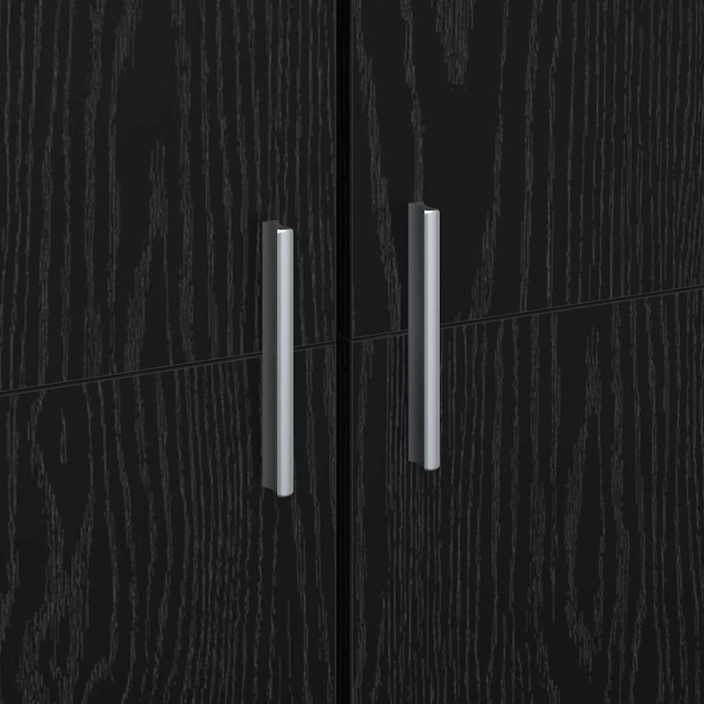 Highboard 80 x 35 x 180 cm Szerelt Fa Musta tammi