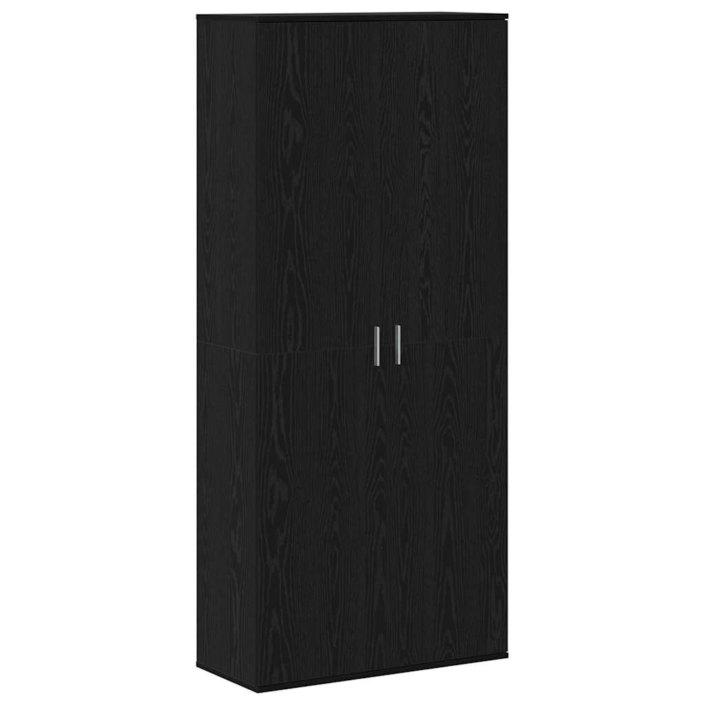 Highboard 80 x 35 x 180 cm Szerelt Fa Musta tammi