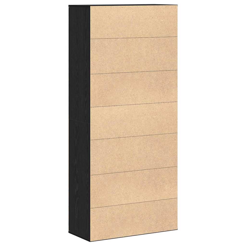 Highboard 80 x 35 x 180 cm Szerelt Fa Musta tammi
