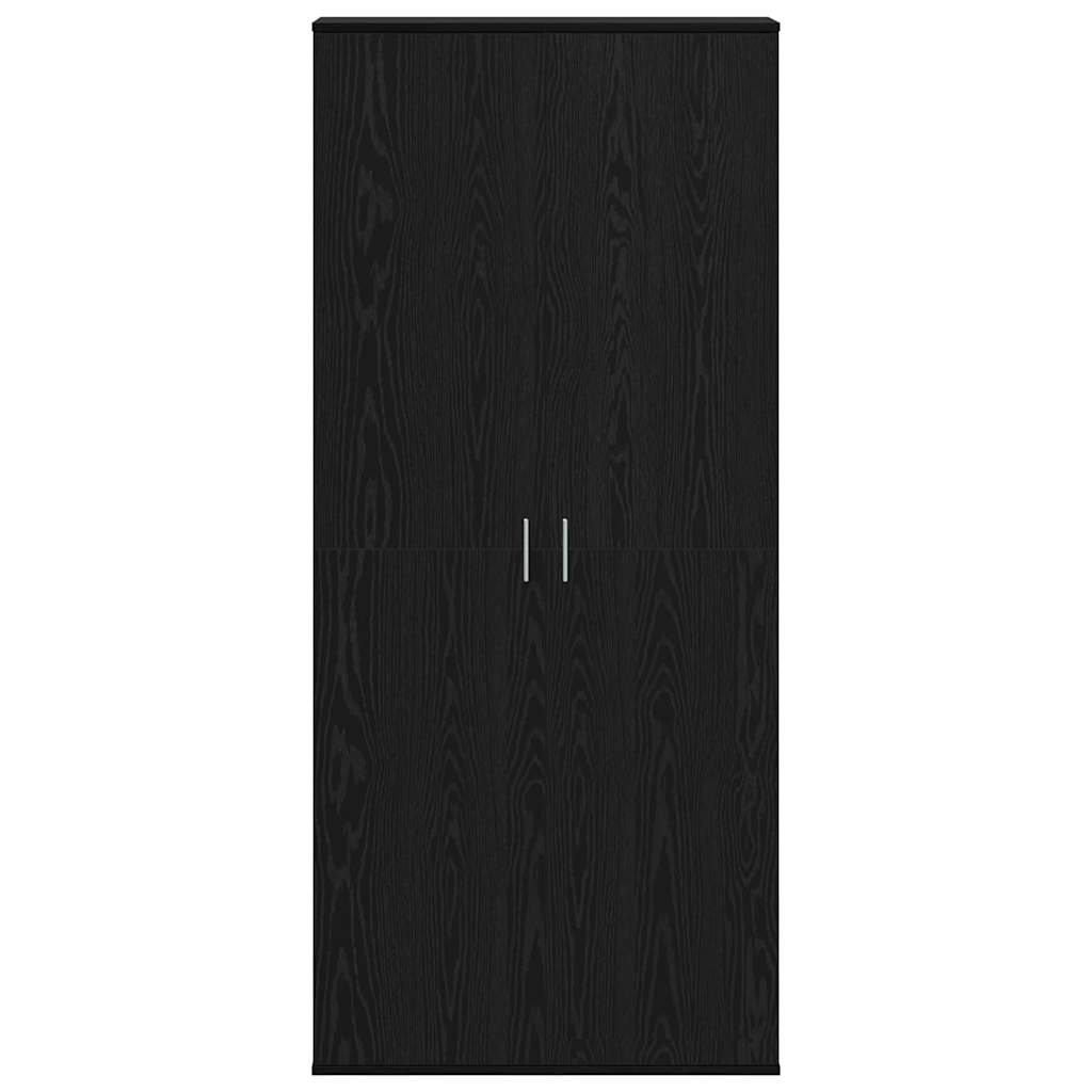 Highboard 80 x 35 x 180 cm Szerelt Fa Musta tammi