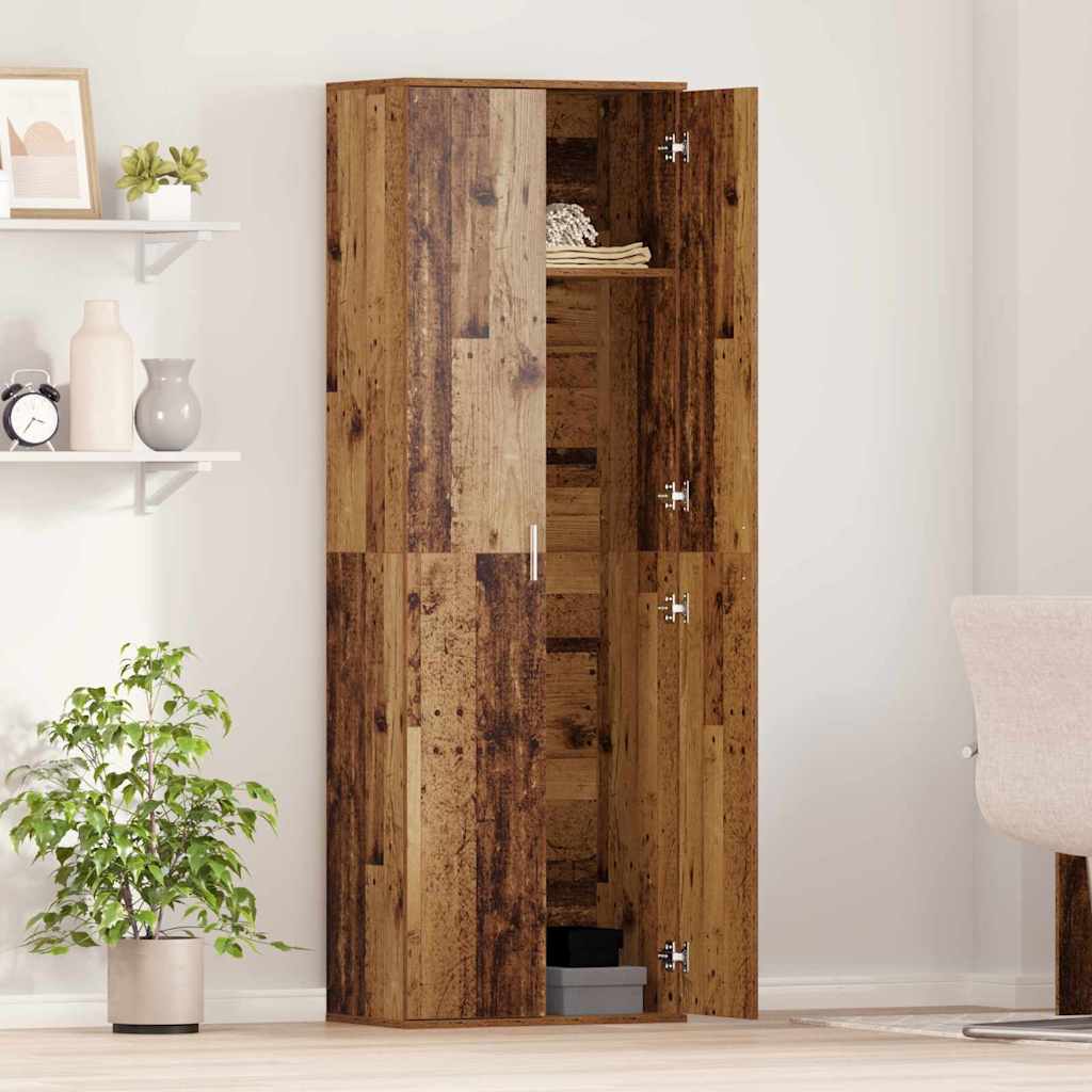 Highboard 60 x 35 x 180 cm Szerelt Fa Öreg fa