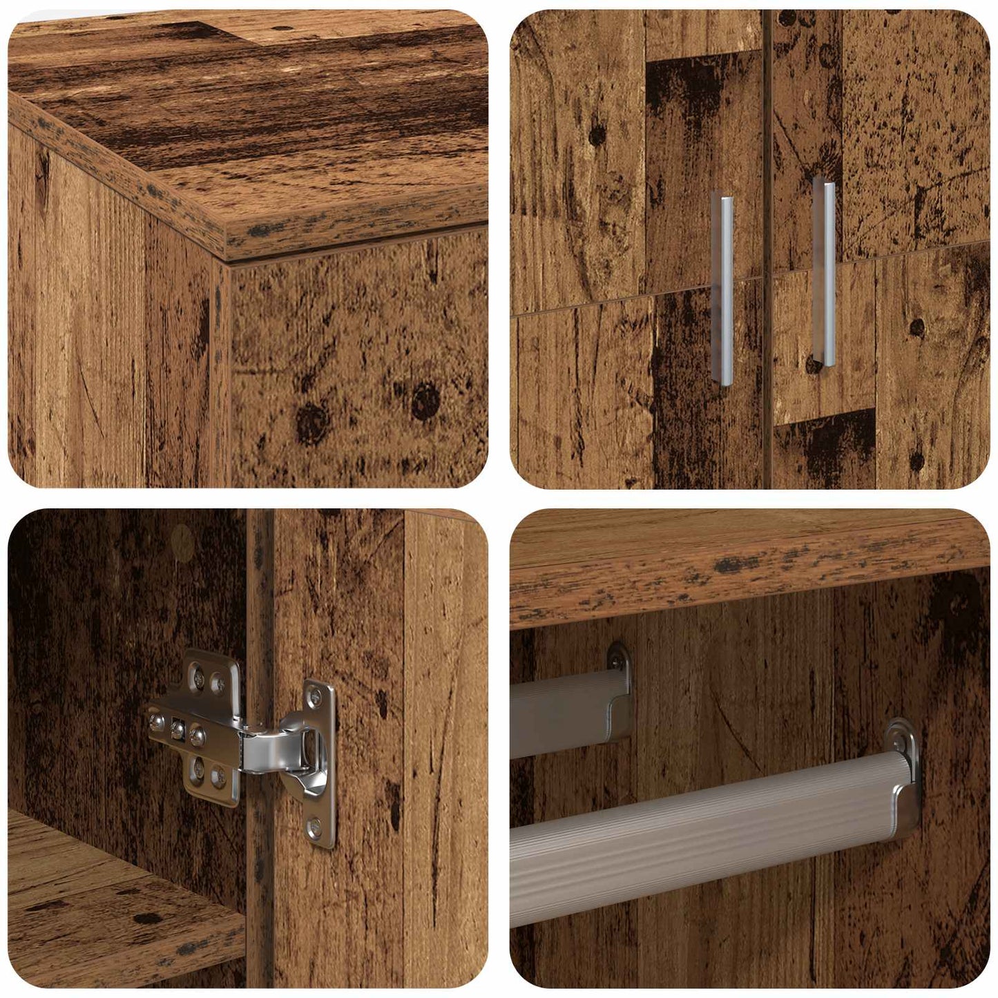 Magasfiú 80 x 39 x 178 cm Szerelt Fa Antik Fa