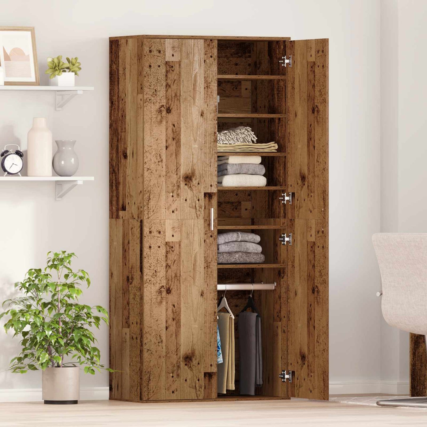 Magasfiú 80 x 39 x 178 cm Szerelt Fa Antik Fa