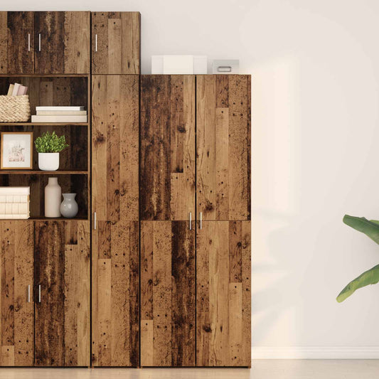 Magasfiú 2 pcs Öreg fa 70 x 42,5 x 185 cm