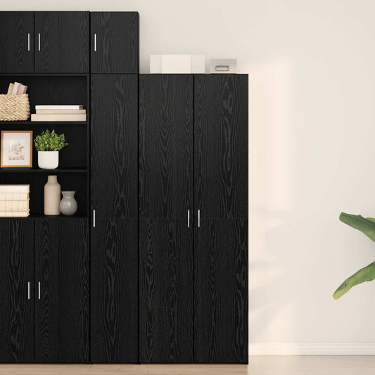 Magasfiú 2 pcs Fekete tölgy 70 x 42,5 x 185 cm