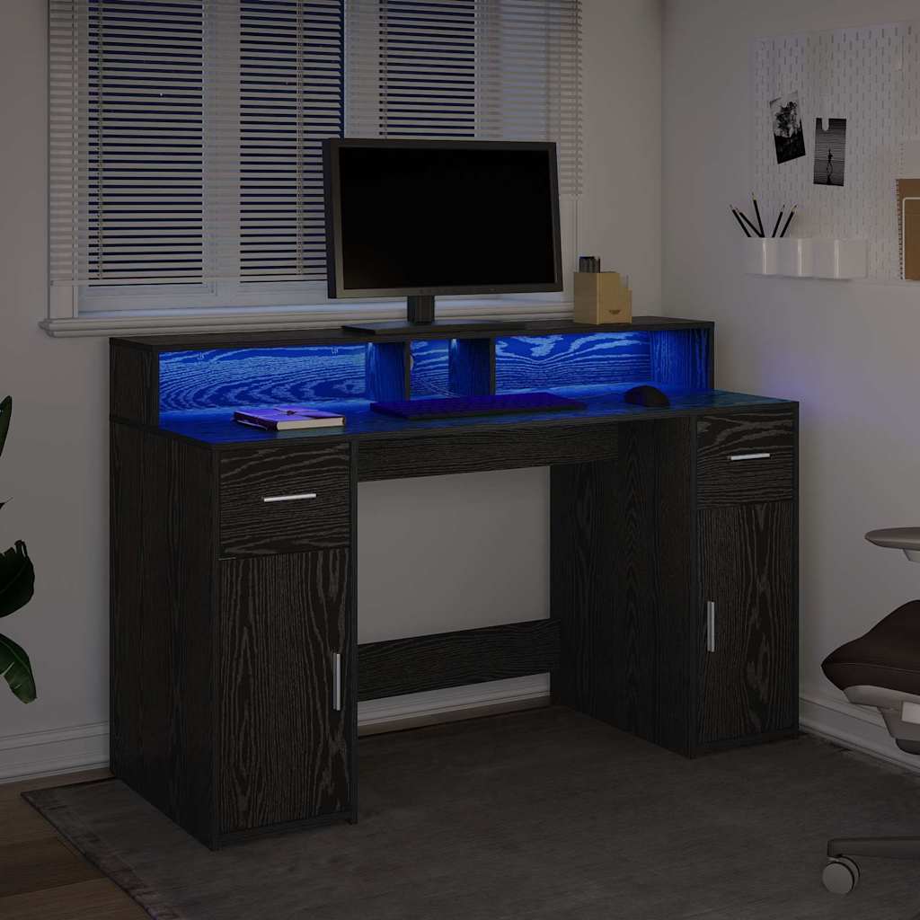 Asztal Musta tammi Szerelt fa 140 x 55 x 91 cm