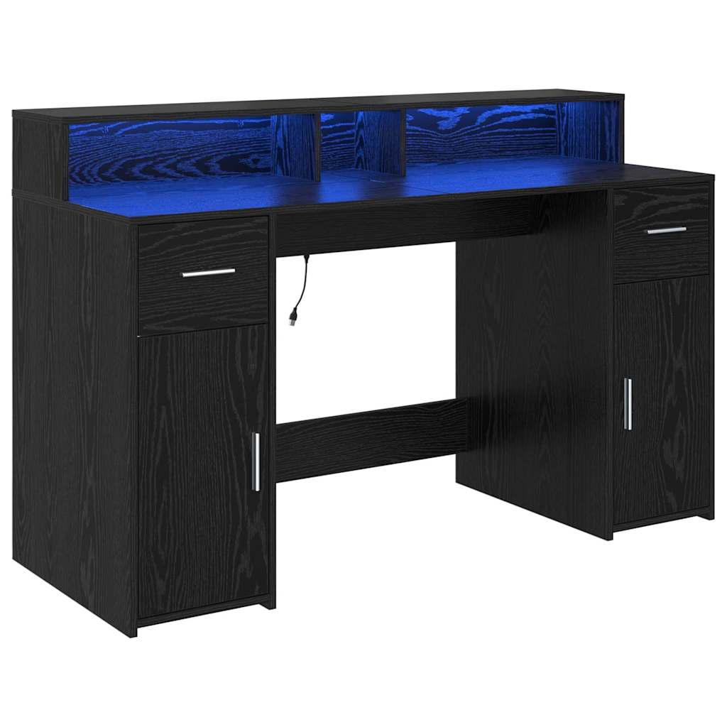 Asztal Musta tammi Szerelt fa 140 x 55 x 91 cm