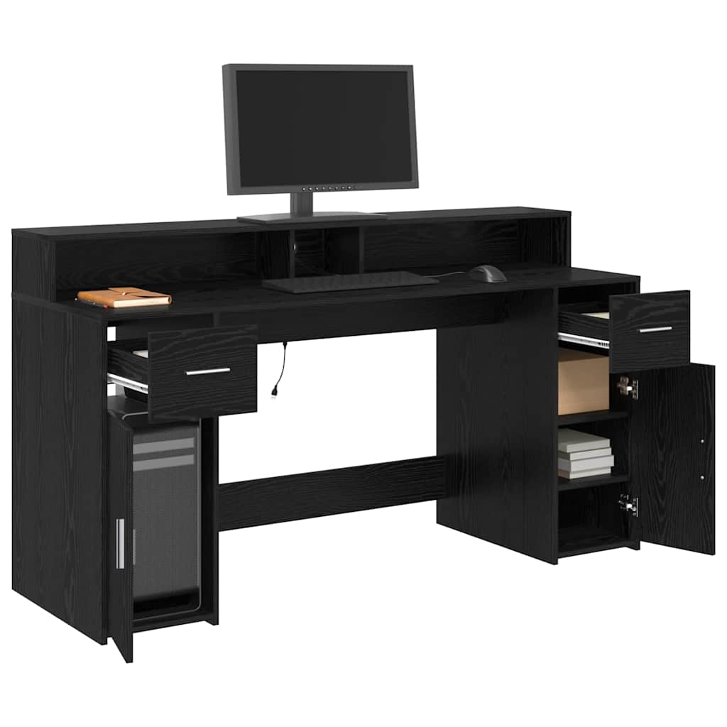 Asztal Musta tammi Szerelt fa 160 x 55 x 91 cm