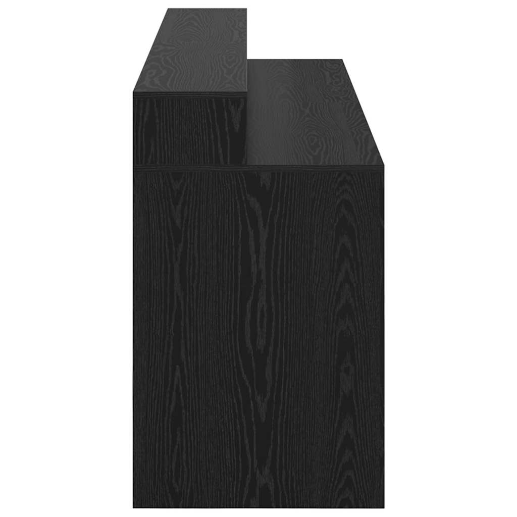 Asztal LED -es lámpákkal Musta tammi 200 x 55 x 91 cm Faanyag