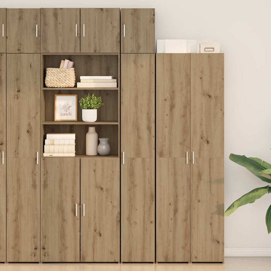 Tárolószekrény 2 pcs Kézműves Tölgy 30 x 42,5 x 225 cm