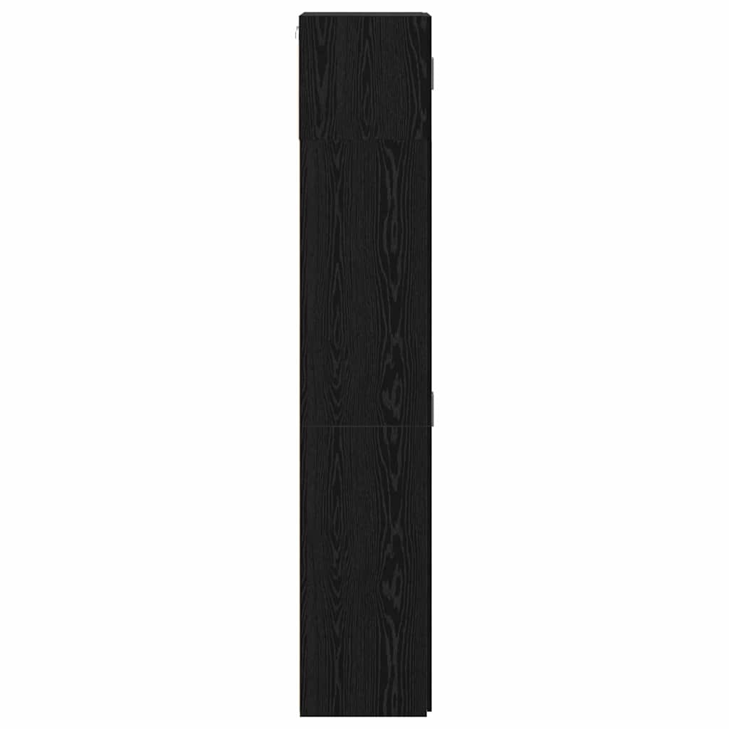 Tárolószekrény 2 pcs Fekete tölgy 70 x 42,5 x 185 cm