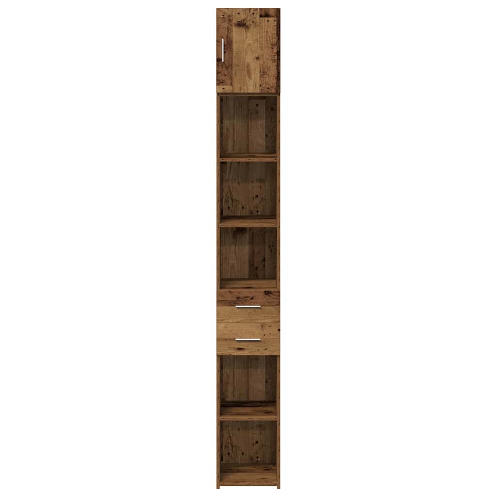 Tárolószekrény fiókkal 2 pcs Öreg fa 30 x 42,5 x 225 cm