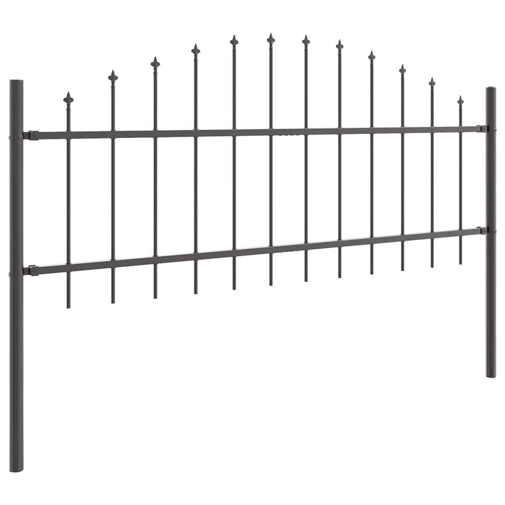 Kerti Kerítés WOERDEN 2 pcs 170 x 115 cm Porszórt acél Szürke