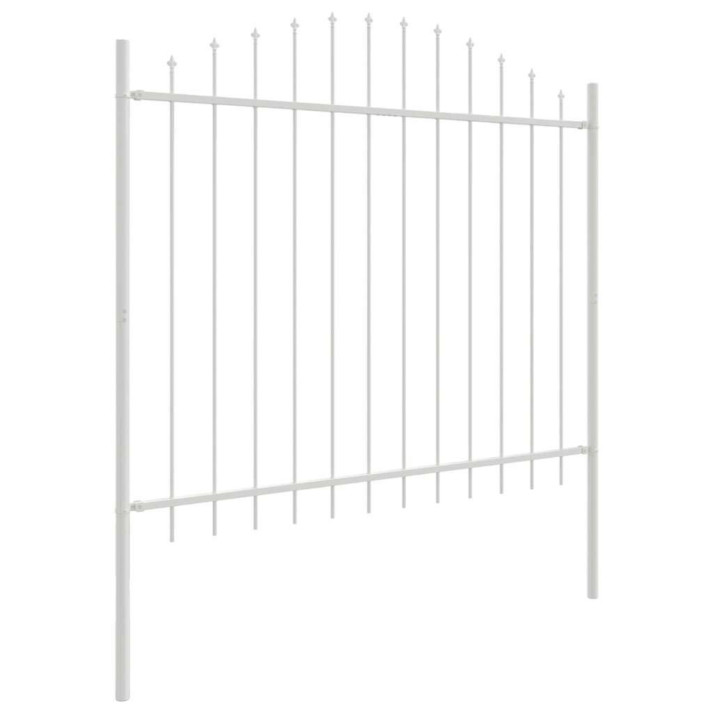 Kerti Kerítés WOERDEN 3 pcs 170 x 165 cm Porszórt acél Fehér