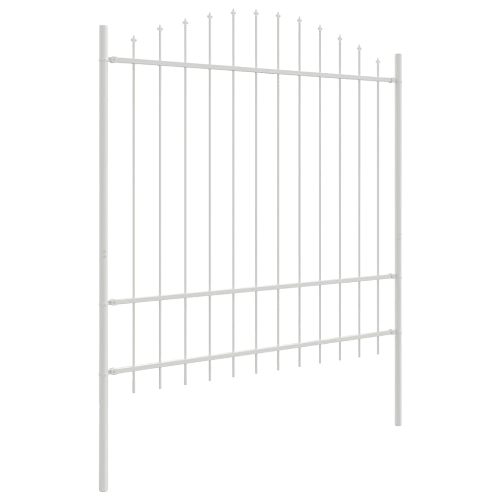 Kerti Kerítés 4 pcs Fehér 170 x 215 cm Porszórt acél