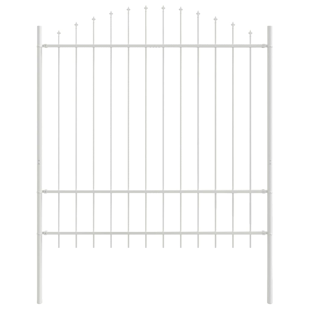Kerti Kerítés 4 pcs Fehér 170 x 215 cm Porszórt acél