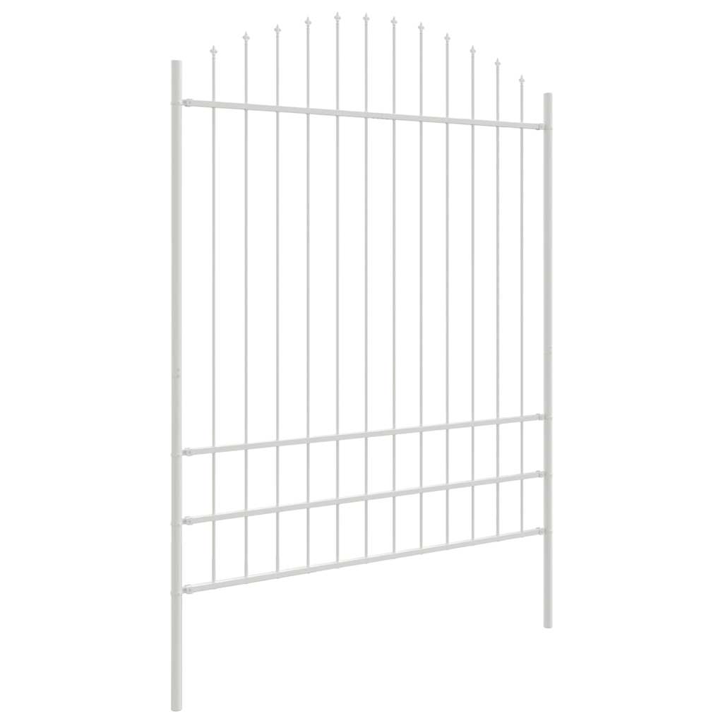 Kerti Kerítés WOERDEN 4 pcs 170 x 225 cm Porszórt acél Fehér
