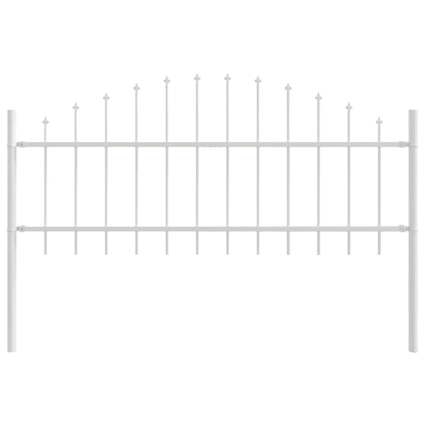 Kerti Kerítés WOERDEN 6 pcs 170 x 115 cm Porszórt acél Fehér