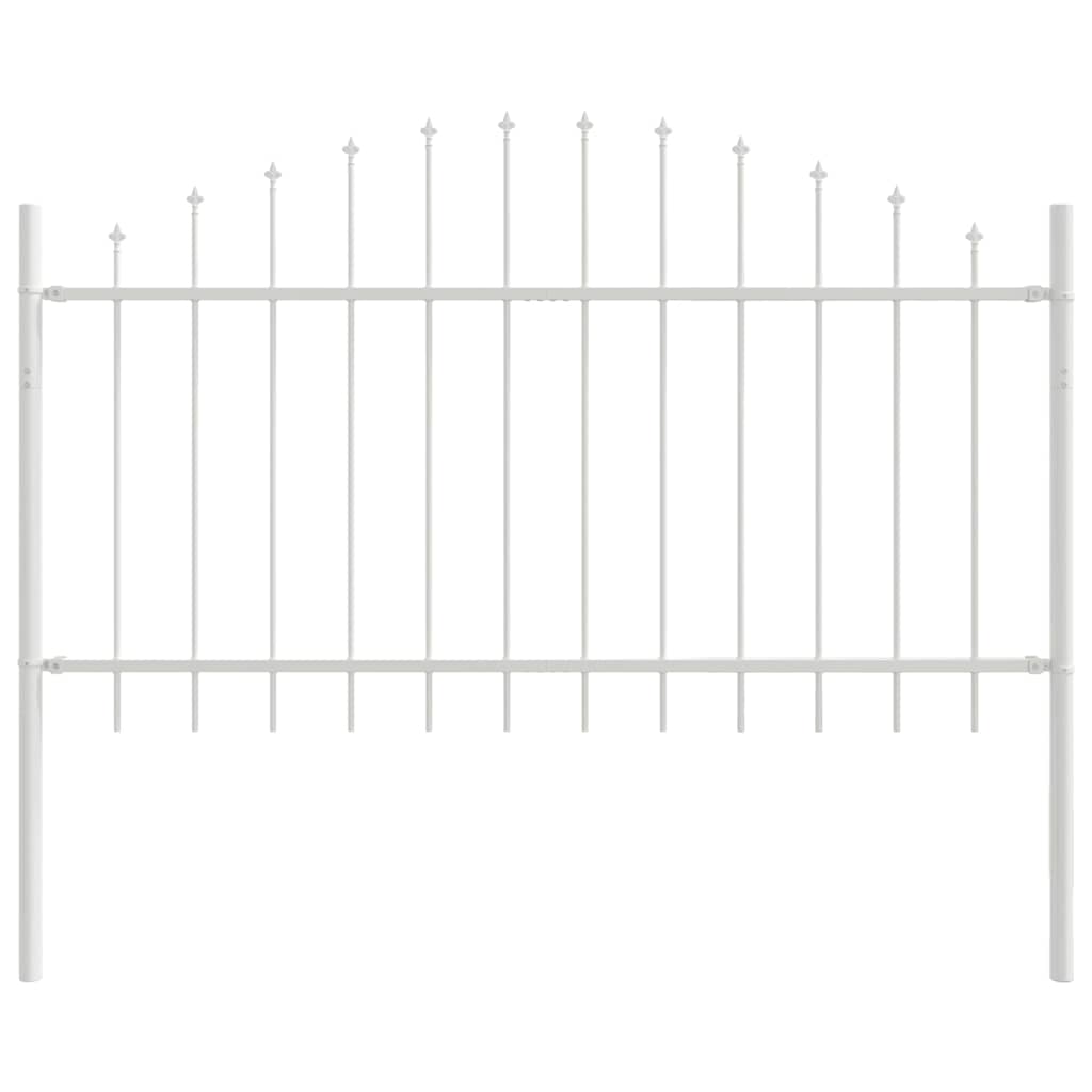Kerti Kerítés WOERDEN 6 pcs 170 x 140 cm Porszórt acél Fehér