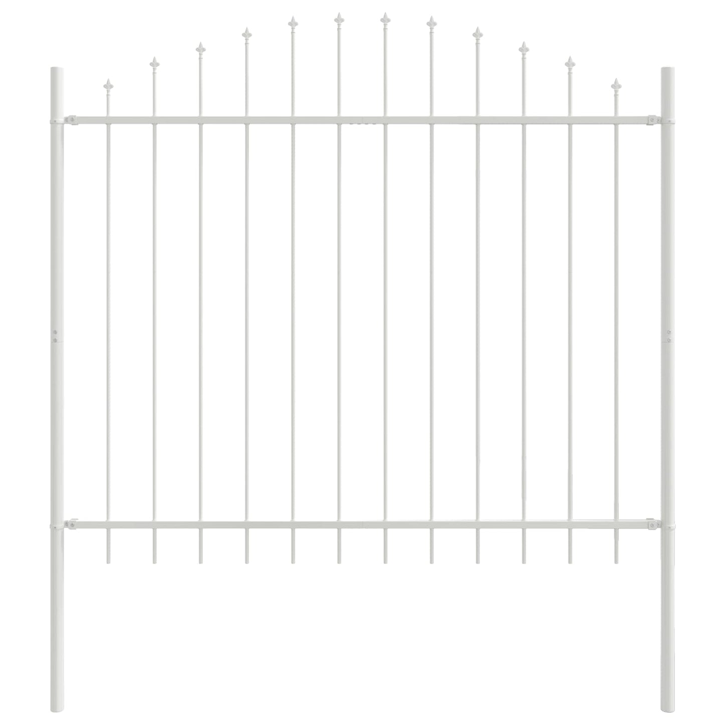 Kerti Kerítés 7 pcs Fehér 170 x 165 cm Porszórt acél