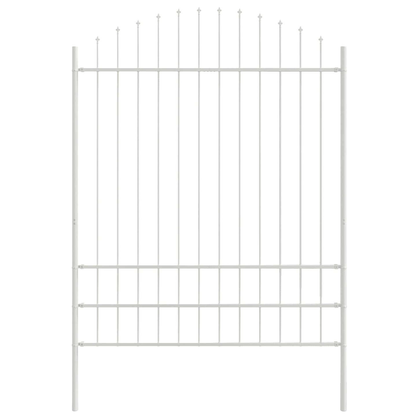 Kerti Kerítés WOERDEN 7 pcs 170 x 225 cm Porszórt acél Fehér