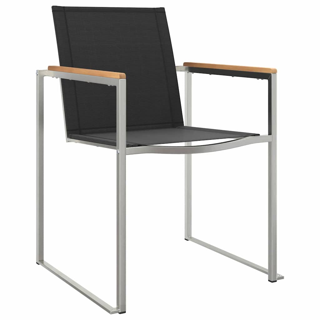 Kert étkező szett 5 pcs Tömör teakfa és rozsdamentes acél