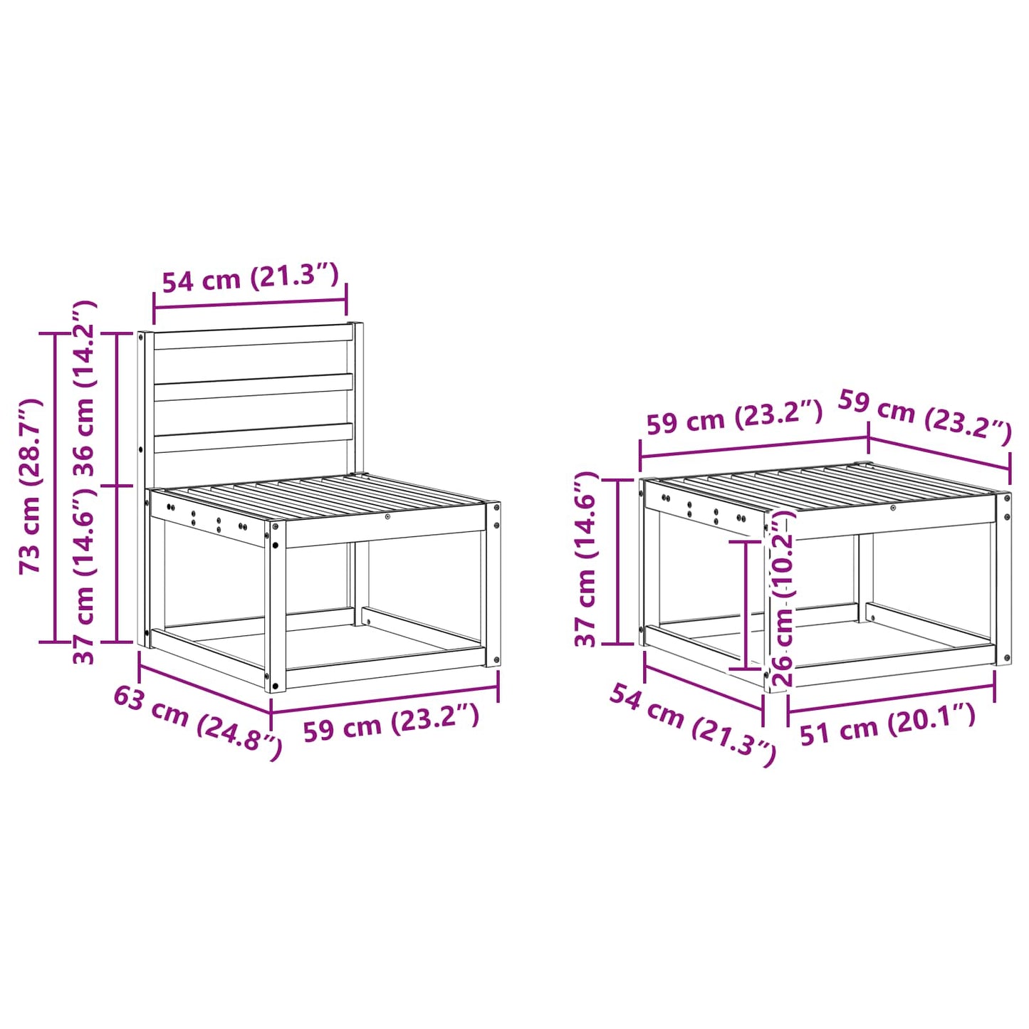 Kültéri kanapé szett 7 pcs Természetes