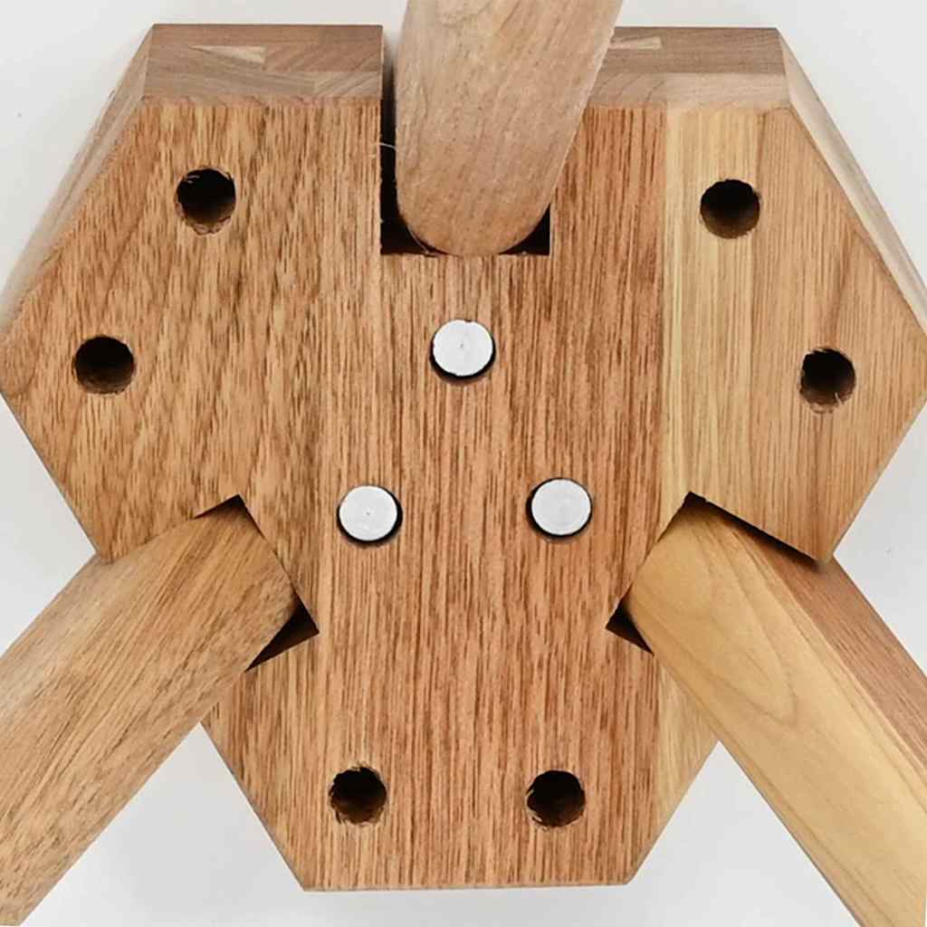 Dohányzóasztal 3 pcs Barna Masszív diófa