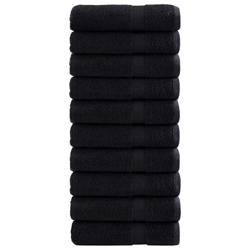 Vendégtörölköző SOLUND 25 db Fekete 100 x 150 cm 550 gsm