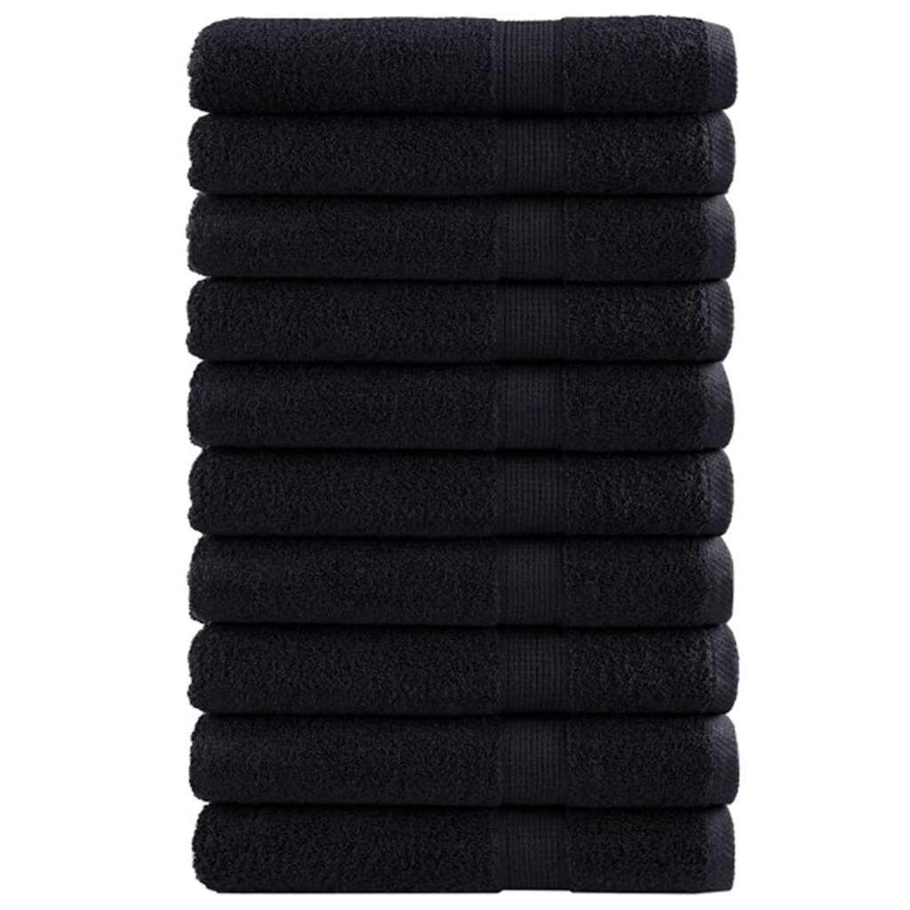 Vendégtörölköző SOLUND 25 db Fekete 80 x 200 cm 550 gsm