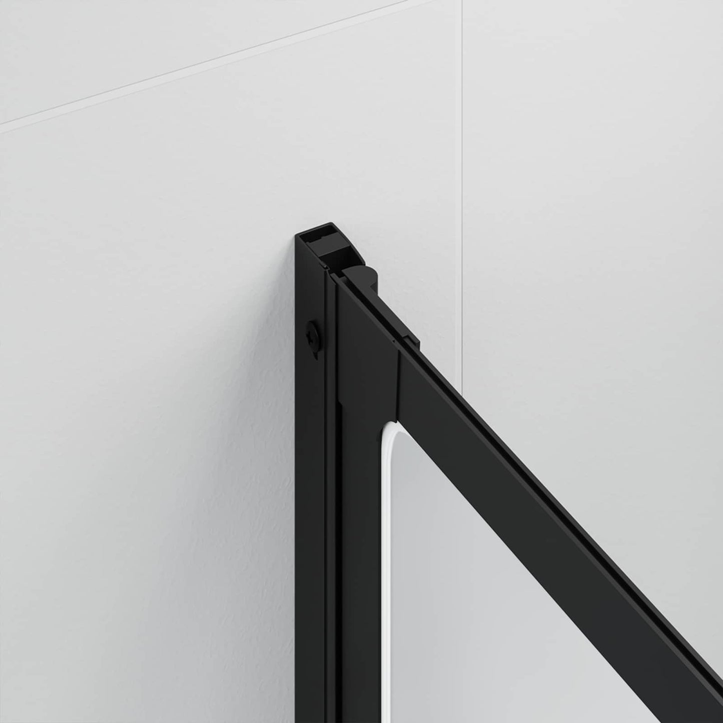 Zuhanyfal Fekete 168 x 140 cm Alumínium