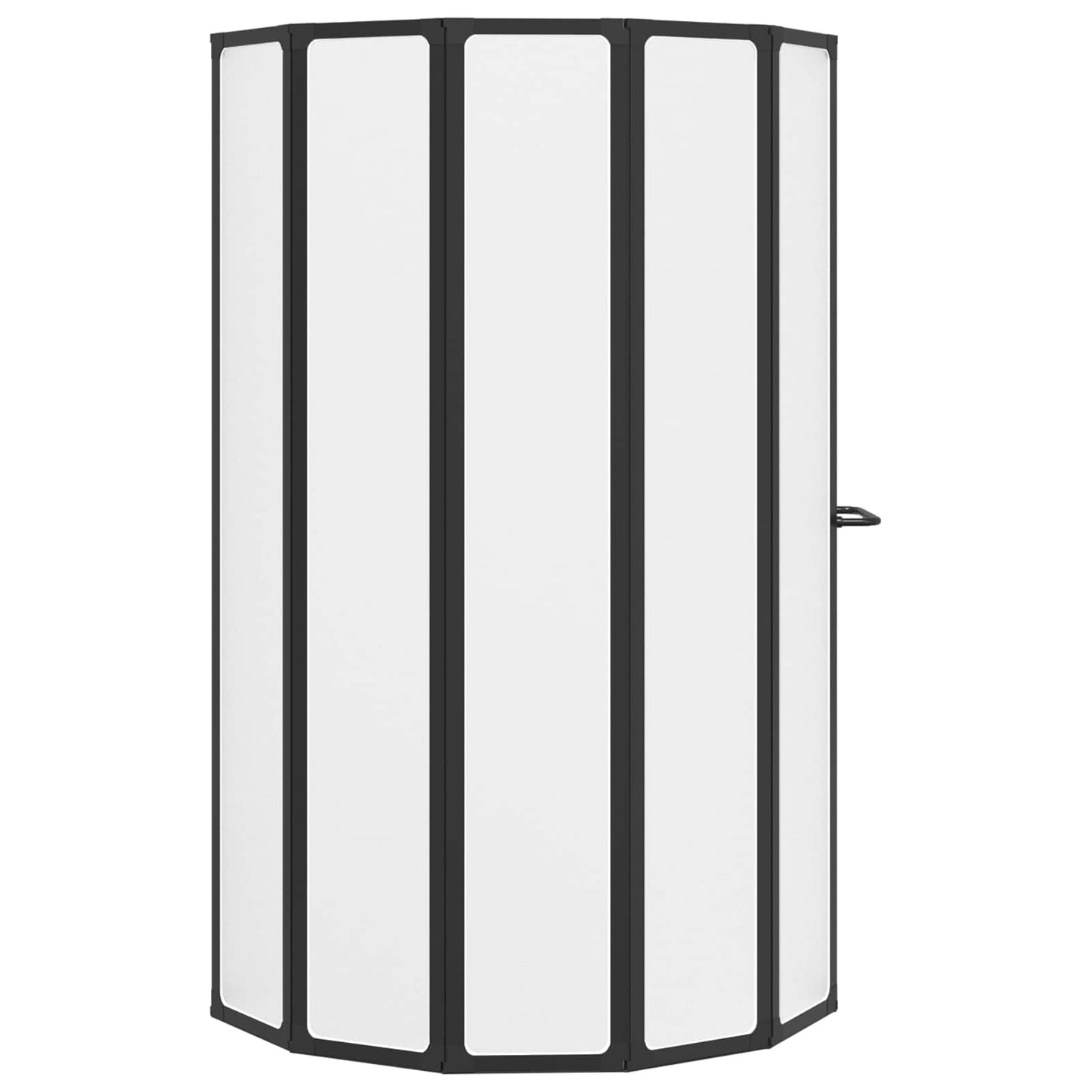 Zuhanyfal Fekete 168 x 140 cm Alumínium