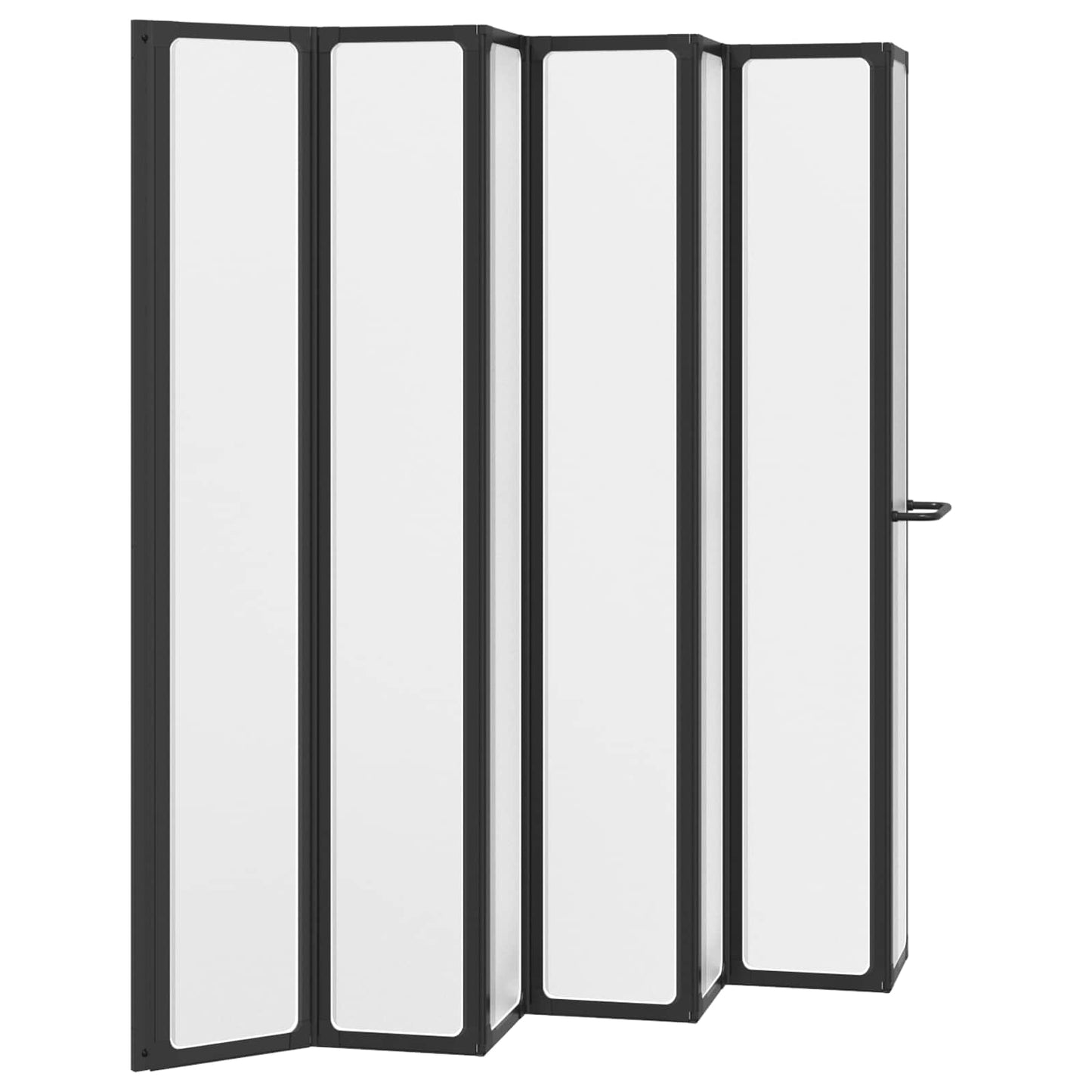 Zuhanyfal Fekete 168 x 140 cm Alumínium