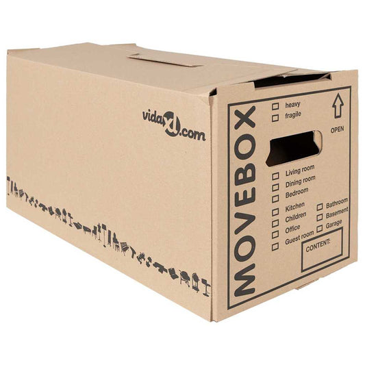 Költöző Doboz 20 pcs Természetes 59 x 31,5 x 31,5 cm Karton