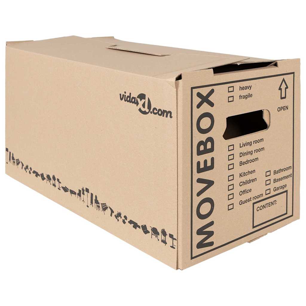 Költöző Doboz 20 pcs Természetes 59 x 31,5 x 31,5 cm Karton